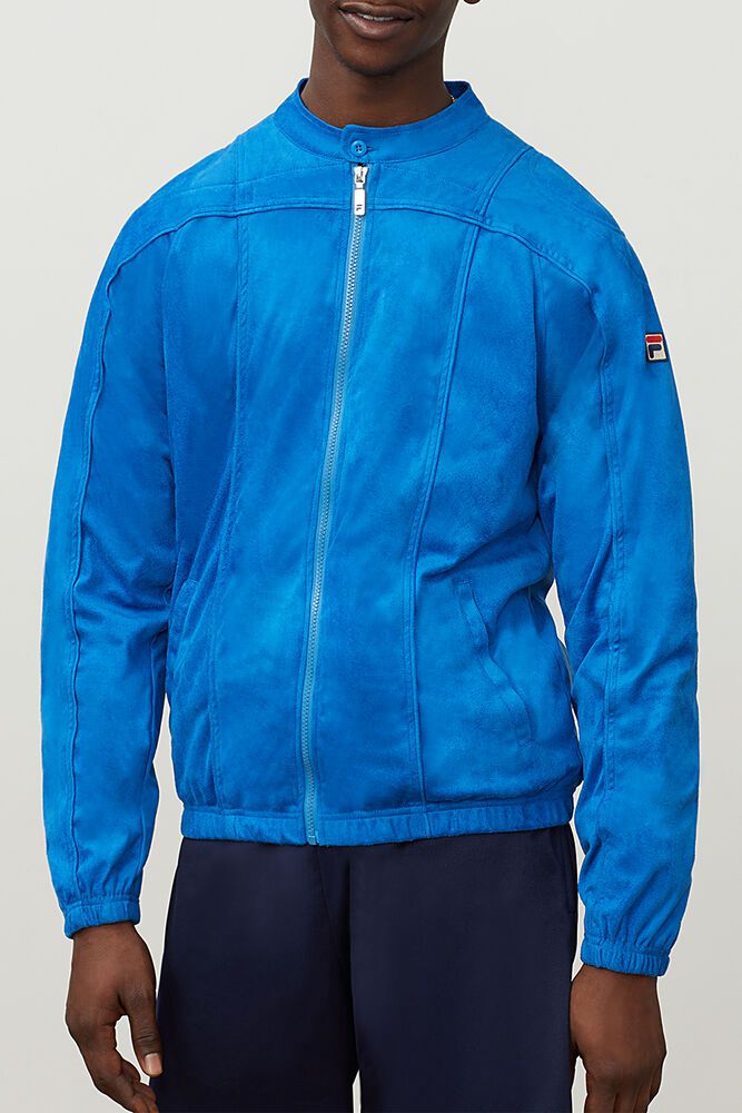 Fila Jacket Mens Blue Terrinda - Ireland 93128-EWLD